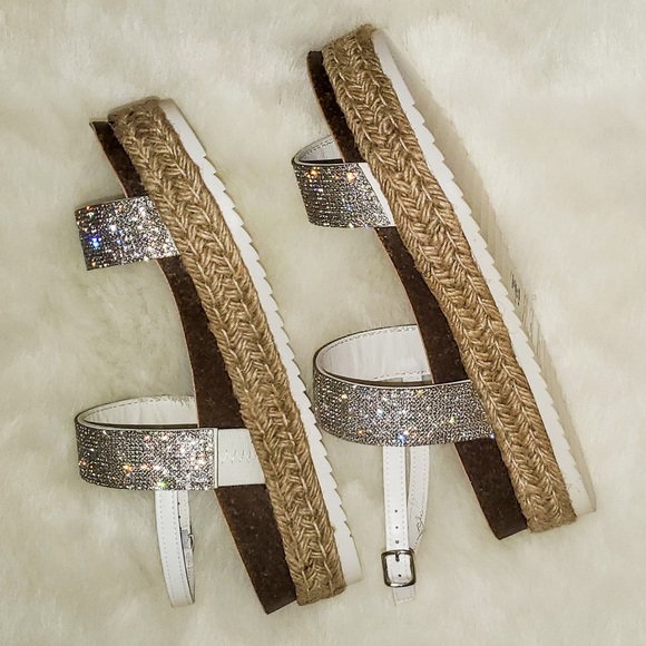 Torrid White/Silver Bling Platform Sandal - Picture 4 of 6